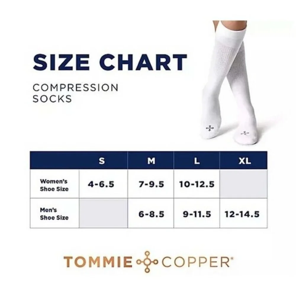 Tommie Copper 3pk SnugStay Ankle Compression Sock LARGE